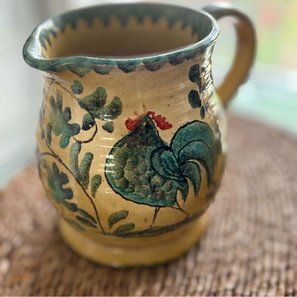 Vintage Williams Sonoma Ceramic Pitcher with Rooster Design - Made in Italy - Picture 6 of 8